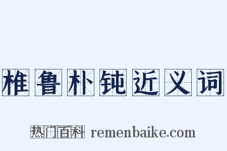 椎鲁朴钝近义词是什么意思的图片